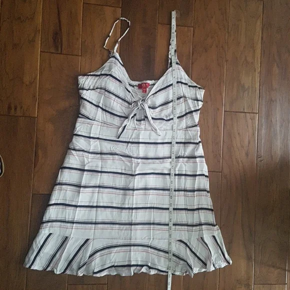 Guess Los Angeles Striped Tie Style Front Dress White/Navy/Pink Size XL - Picture 8 of 14